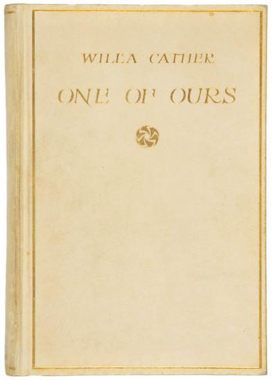 Appraisal: CATHER Willa One of Ours New York Knopf vo Printed