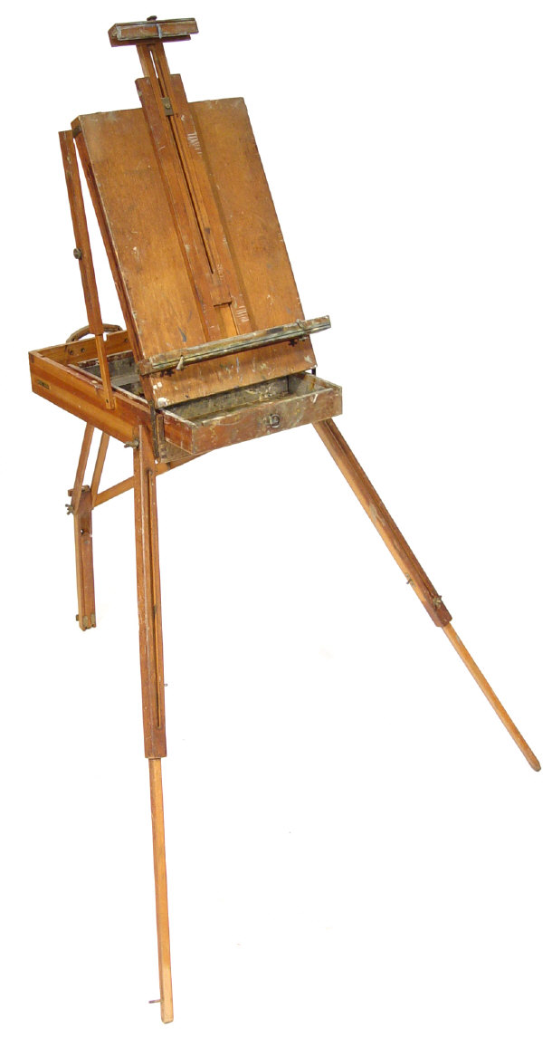 Appraisal: Artist's travelling easel with paintbox drawer