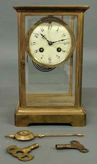 Appraisal: French brass carriage clock signed Tiffany h x w