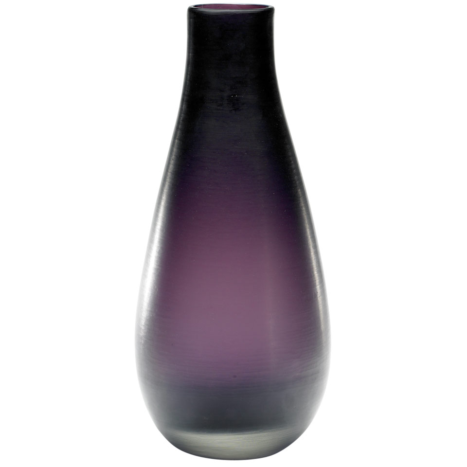 Appraisal: Venini Inciso Amethyst Glass Large Vase Paolo Venini c aciid-etched