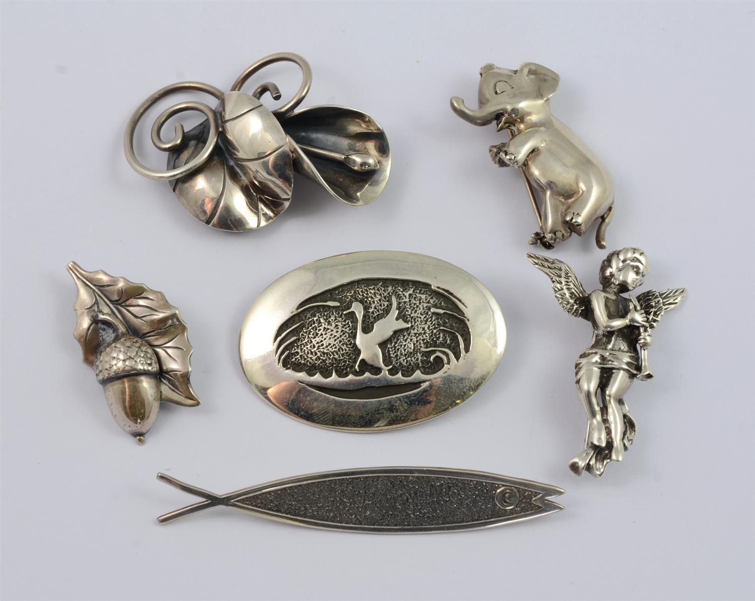 Appraisal: Silver Pins some handmade largest approx x - overall total