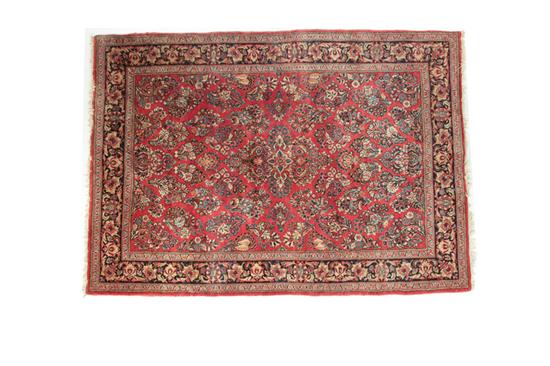 Appraisal: ORIENTAL RUG Ca Sarouk Vining floral cobalt border with dark