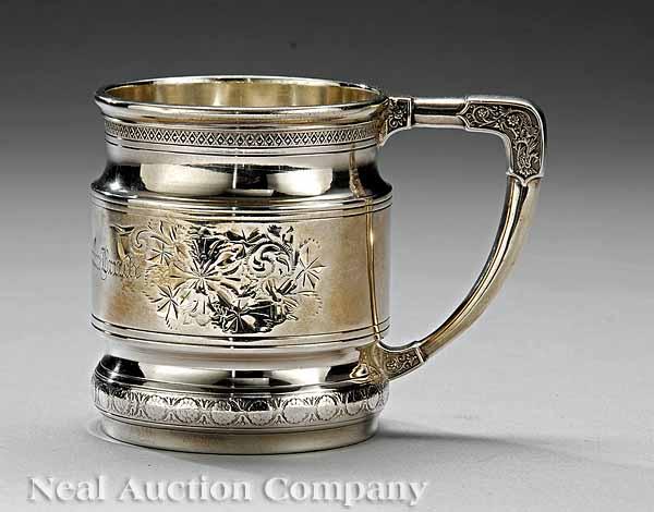 Appraisal: A Whiting Sterling Silver Presentation Cup th c hollowcast handle