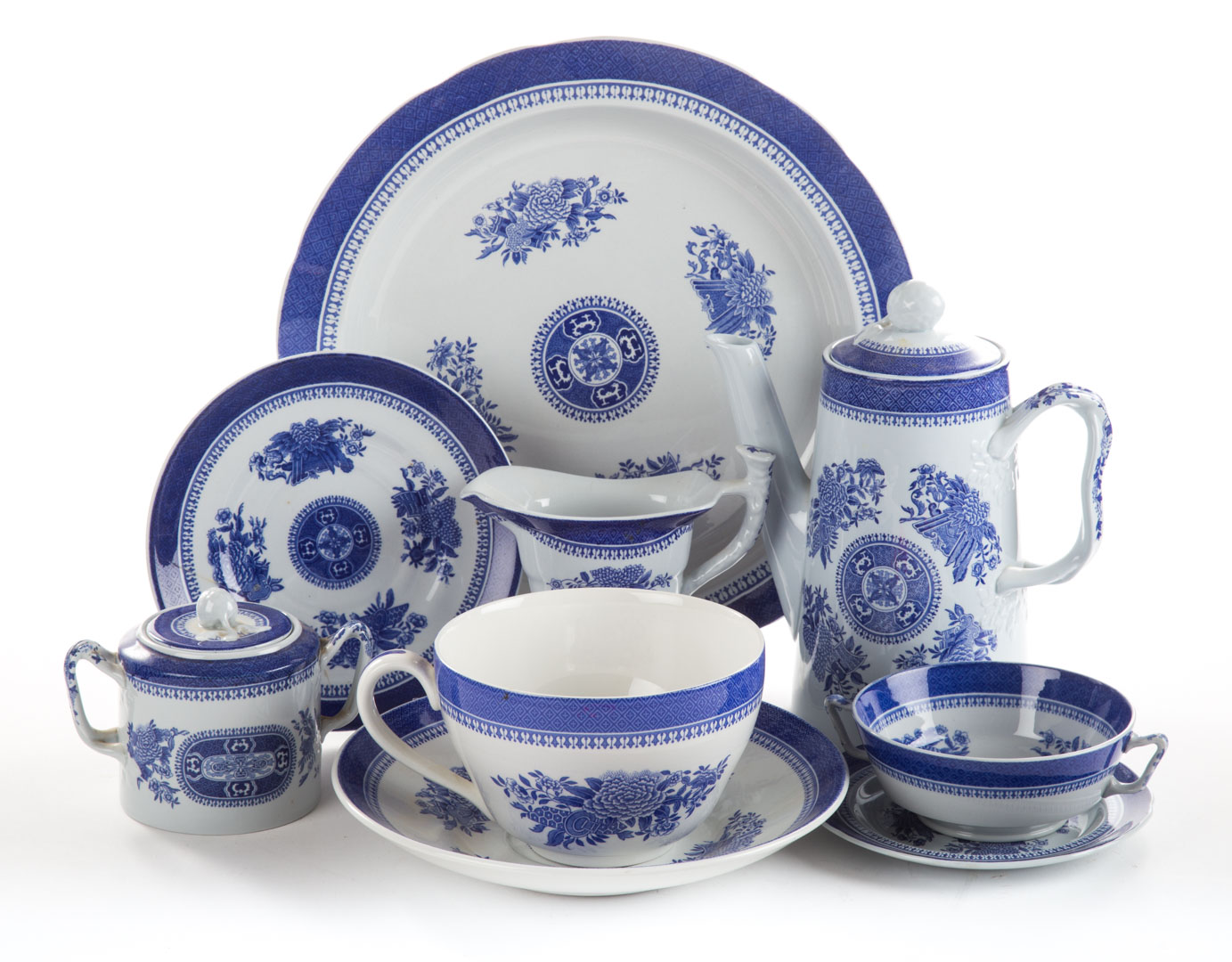 Appraisal: Copeland Spode ironstone Spode-Fitzhugh dinner set assembled set in Blue