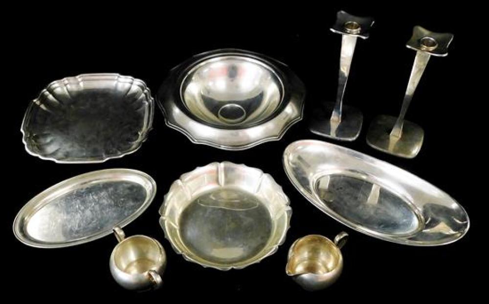 Appraisal: STERLING Taxco Gorham International etc nine pieces of serving ware