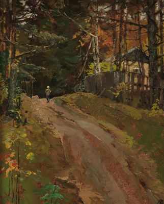 Appraisal: Mark Kremer Russian b The Road in the Forest Oil