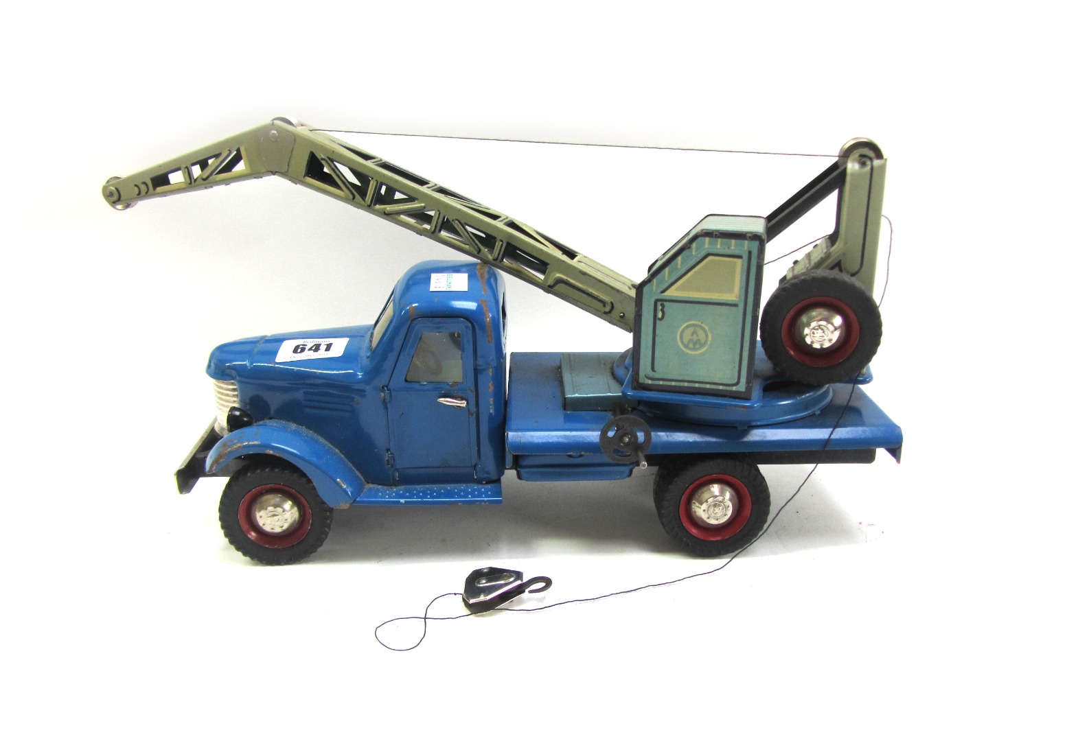 Appraisal: A Russian tinplate mobile crane truck blue livery circa boxed