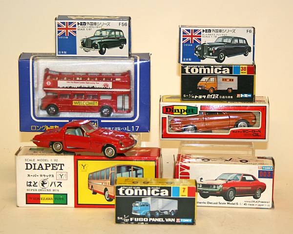 Appraisal: Boxed Diapet Cars Lot of Diapet Yonezawa rd scale vehicles