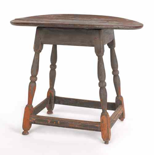 Appraisal: New England Queen Anne maple tavern table ca with an