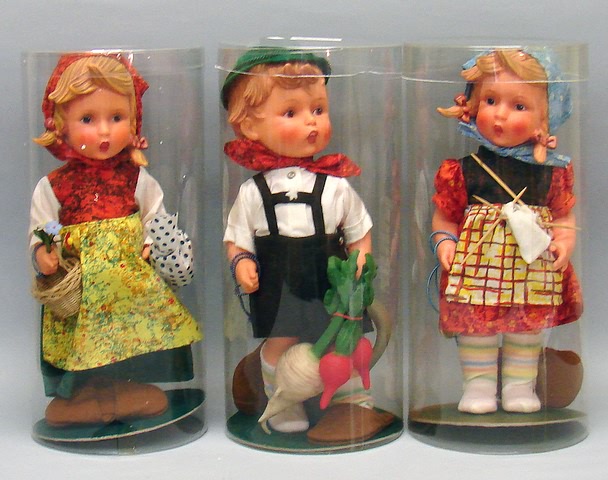 Appraisal: Lot of MIP vinyl Hummel dolls Alpine Boy Stickliesl -