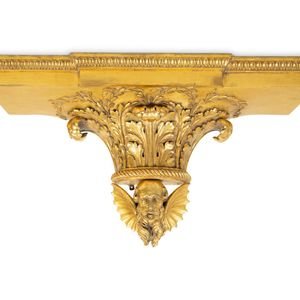 Appraisal: A Large Swedish Giltwood Bracket with Neptune th Century Height