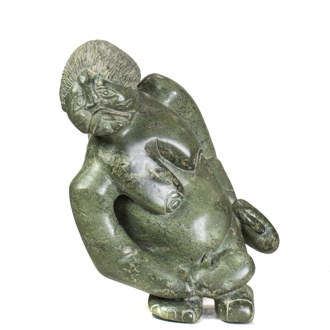 Appraisal: AN INUIT SERPENTINE FIGURE OF A NUDE FIGURE An Inuit