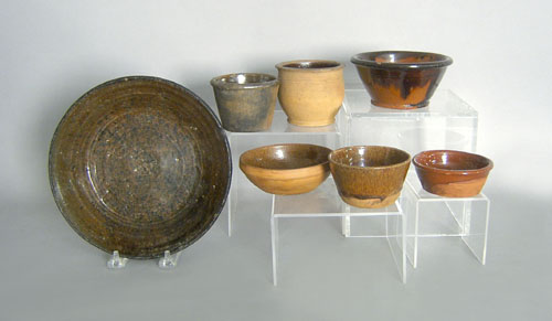 Appraisal: Seven pcs of redware th c