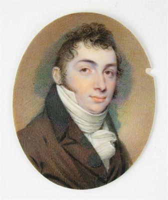 Appraisal: English School c Portrait of a gentleman wearing a brown