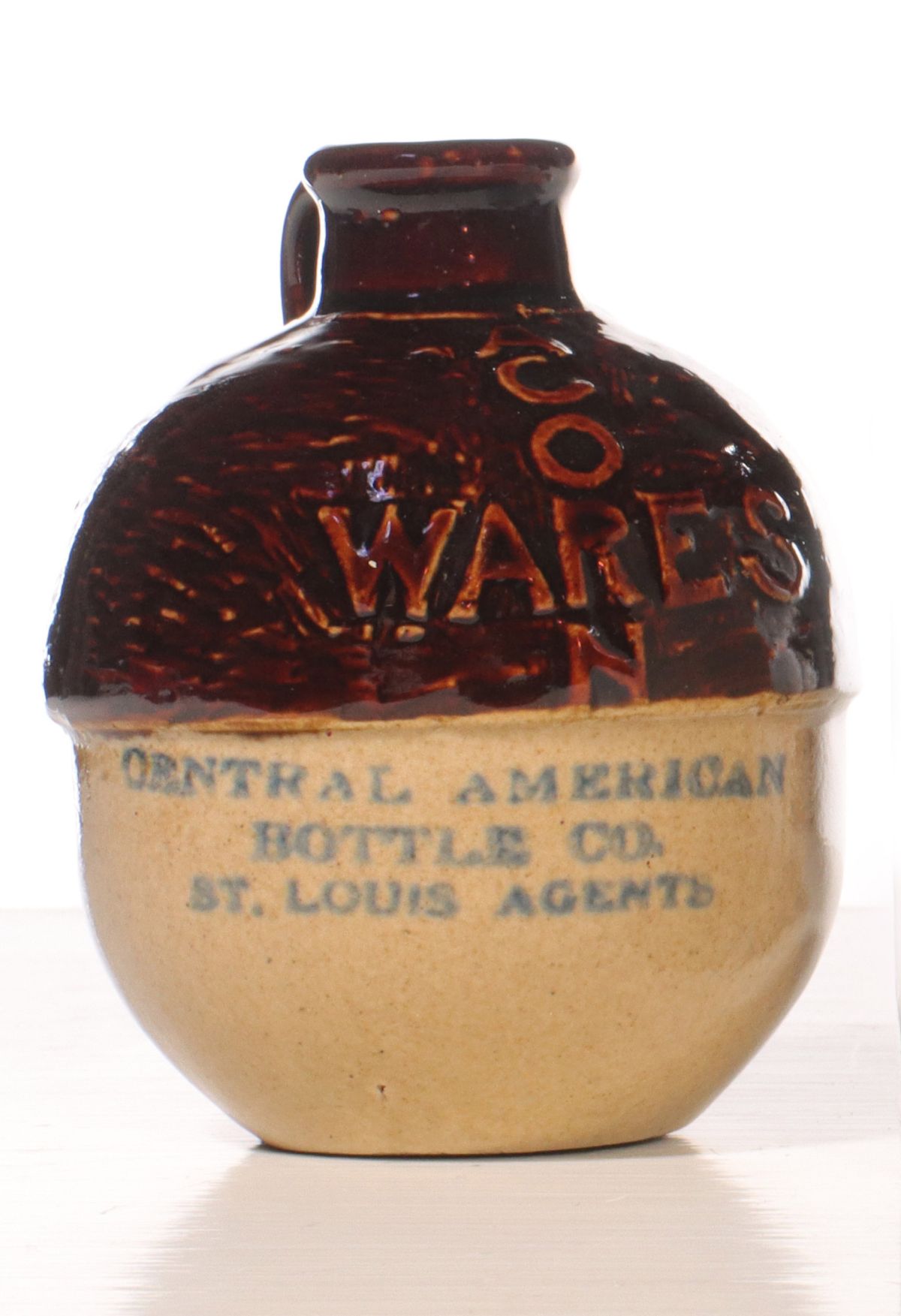 Appraisal: A CENTRAL AMERICAN BOTTLE CO ST LOUIS ACORN WARE JUGVery