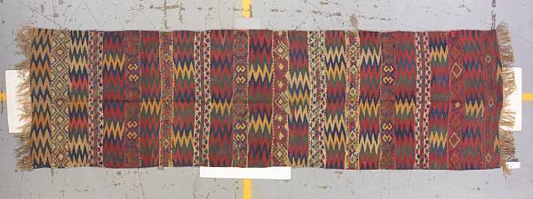 Appraisal: A Caucasian kilim runner Caucasus Late th Century size approximately