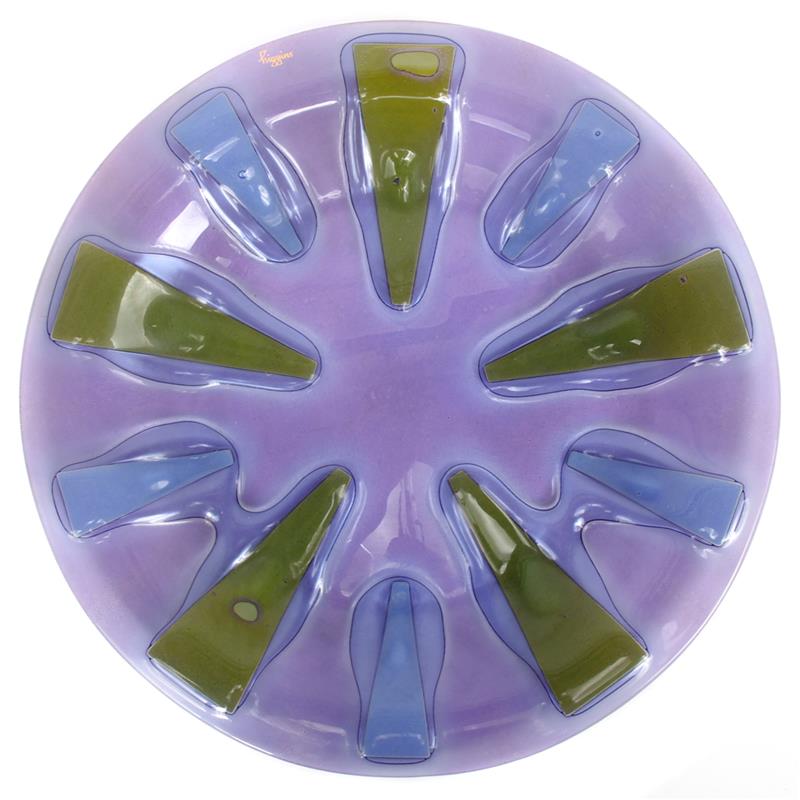 Appraisal: Higgins Siamese Purple mid century modern charger plate dia