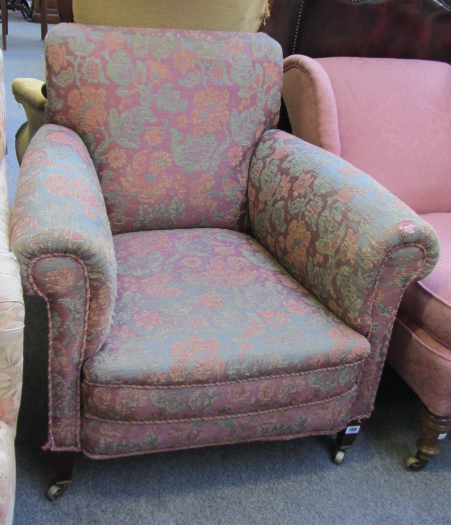 Appraisal: A late th century easy armchair on tapering square mahogany