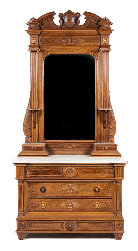 Appraisal: Sale Lot A Rococo Revival Walnut Dresser probably retailed by