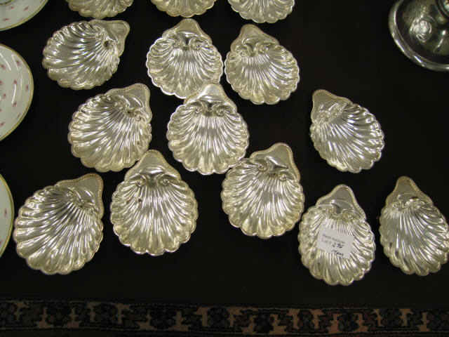 Appraisal: Set of English Silverplate Shell Form Dishes great for cocktail