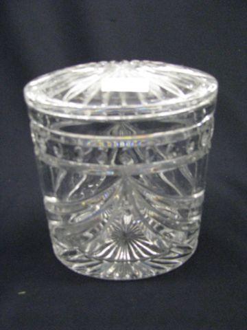 Appraisal: Cut Crystal Dresser Box oval drapery decor