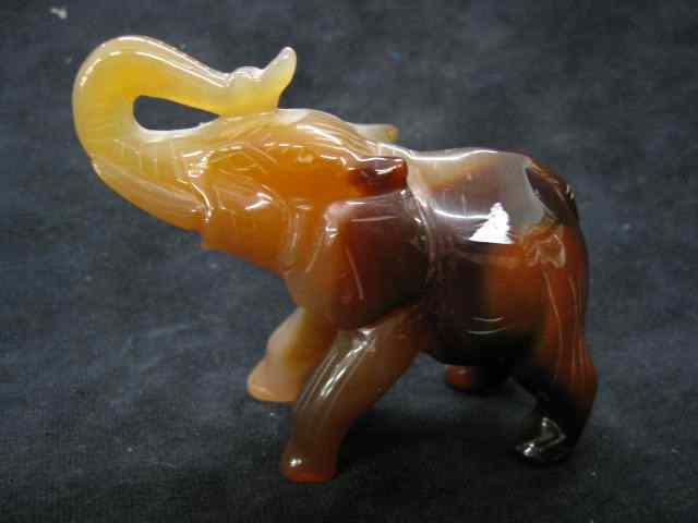 Appraisal: Carved Carnelian Figure of an Elephant '' excellent