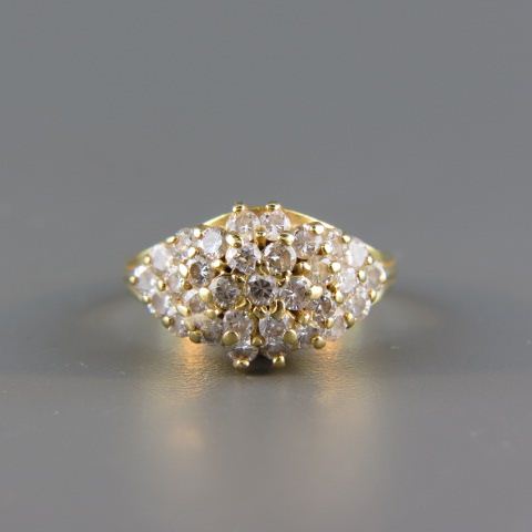 Appraisal: Diamond Ring round diamonds totaling carats high grade k yellow