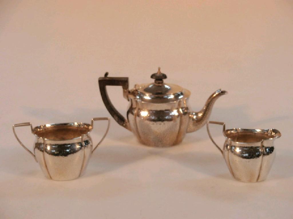 Appraisal: An Edward VII silver bachelor's tea service by Horton Allday