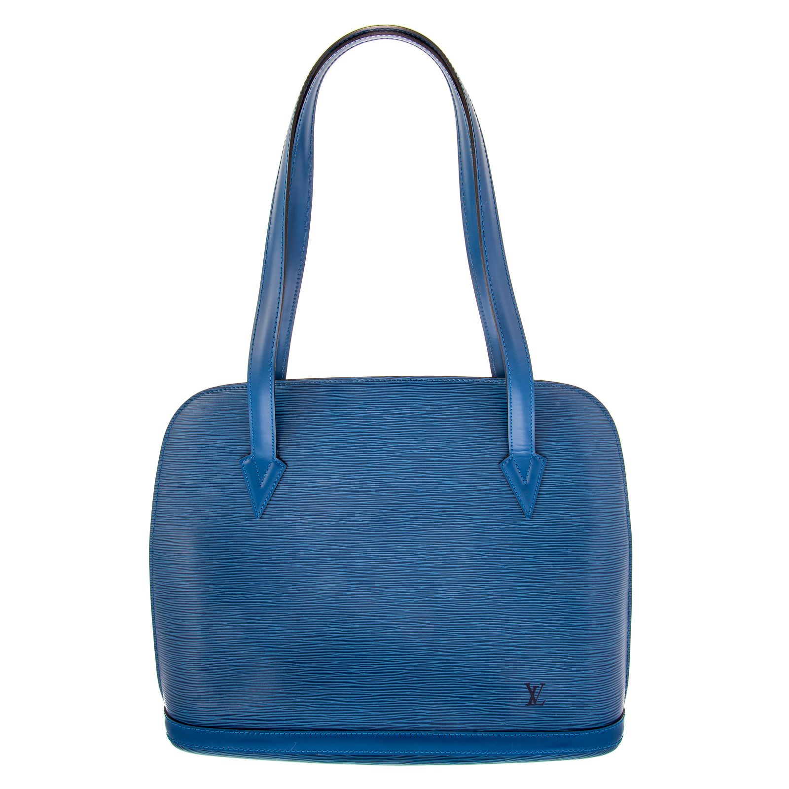 Appraisal: A LOUIS VUITTON EPI LUSSAC A blue Epi leather Louis