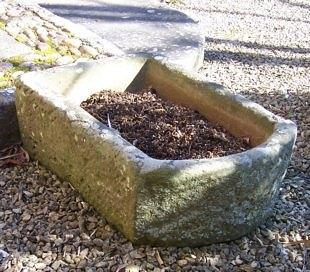 Appraisal: A D end stone trough cm wide