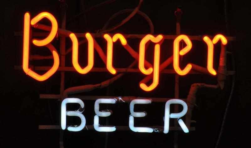 Appraisal: Burger Beer Neon Sign Description s to s Burger Brewing