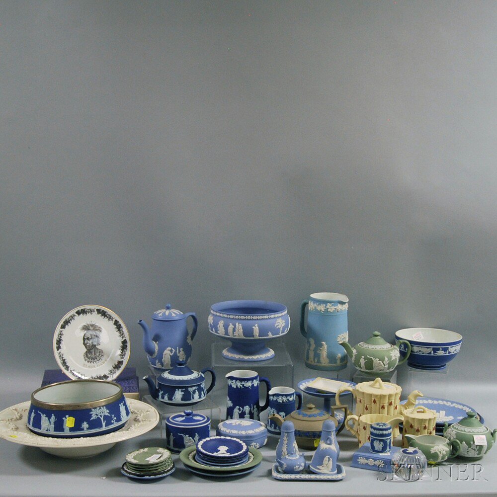 Appraisal: Large Group of Wedgwood Jasperware th and th century including