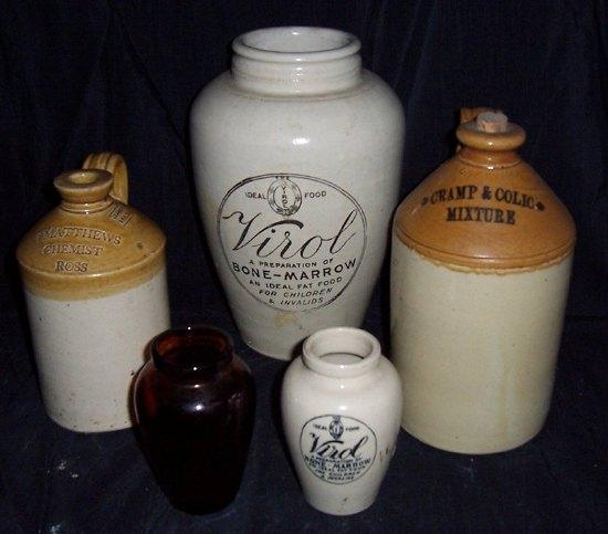 Appraisal: A stoneware jar for Virol Bone Marrow Preparation cm high