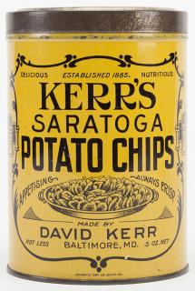 Appraisal: Rare Oz Kerr's Saratoga Potato Chip Tin Rare Oz Kerr