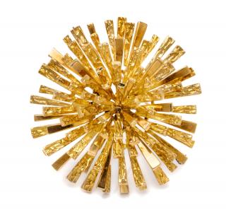 Appraisal: An Karat Yellow Gold Sunburst Pendant Brooch Tiffany Co dwts