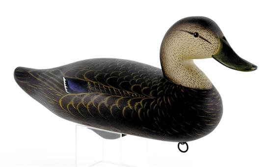 Appraisal: Black duck decoy by Charlie Joiner Maryland circa - painted