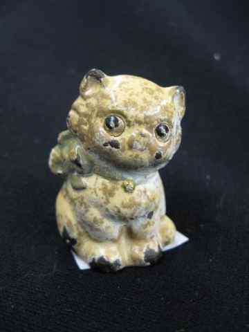 Appraisal: Hubley Miniature Cast Iron Figural Paperweight of a cat ''