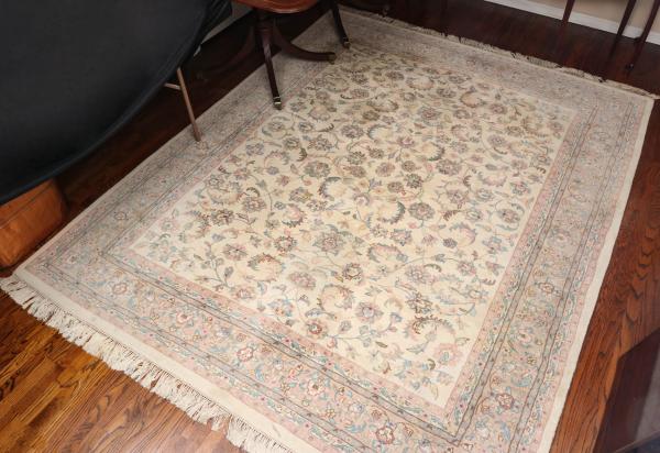 Appraisal: A LATE TH CENTURY HAND MADE INDO PERSIAN CARPETThe pastel