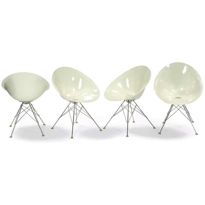 Appraisal: Philippe Starck ''Ero S '' chairs four by Kartell molded