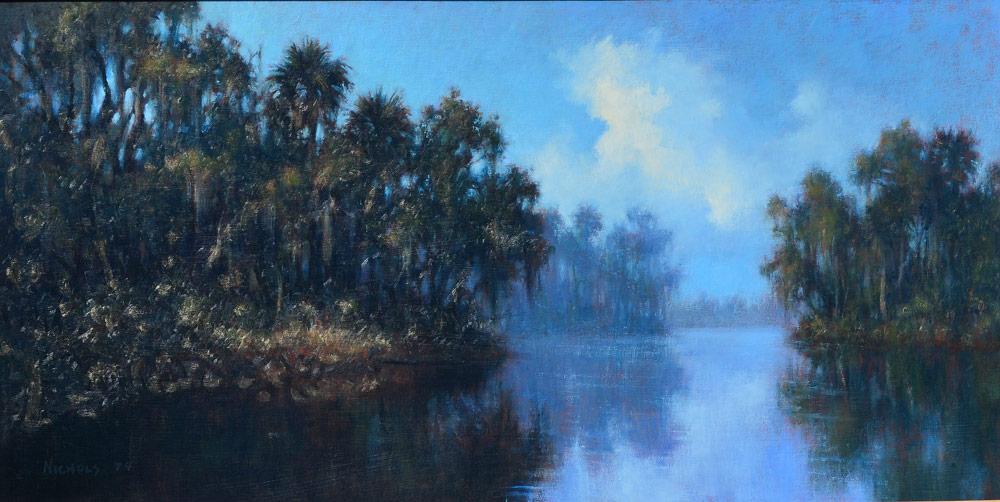 Appraisal: NICHOLS Roy American th C Panoramic Serene Florida River Scene