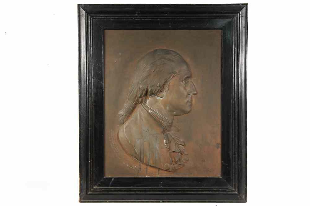 Appraisal: BAS RELIEF PORTRAIT PLAQUE - Bas Relief Bust Portrait Plaque