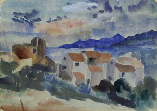 Appraisal: GILLES WERNER Rheydt Rhineland - Essen Porto d'Ischia Watercolour Signed