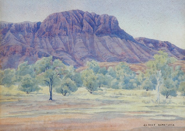 Appraisal: Albert Namatjira - Central Australian Landscape watercolour signed 'Albert Namatjira'