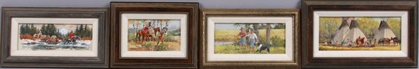 Appraisal: Ron Stewart American - group of four watercolors to include