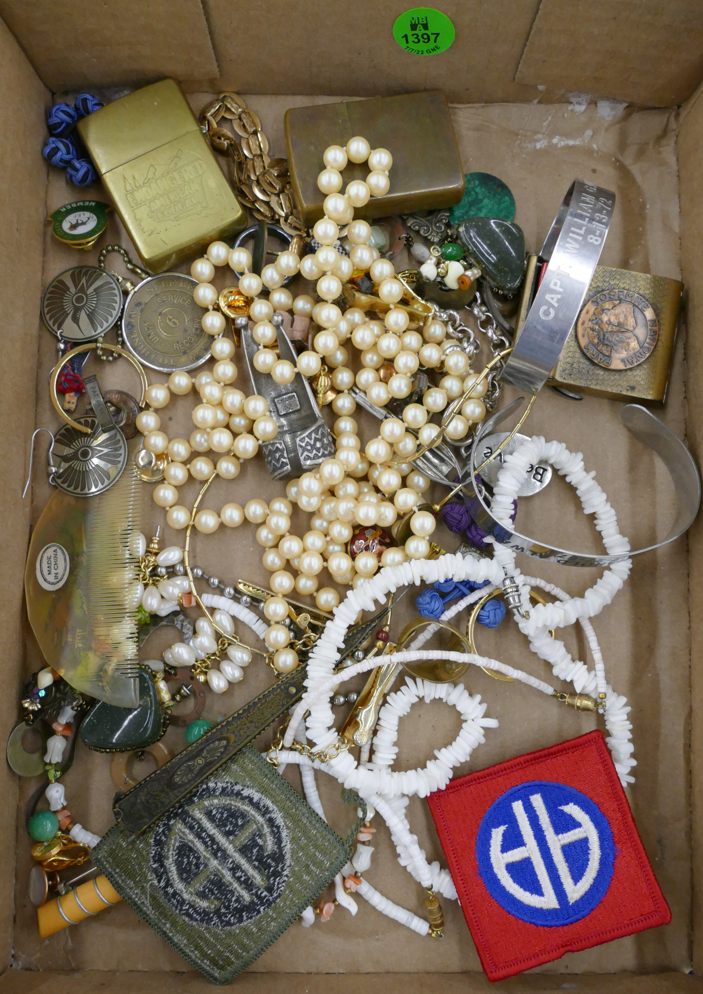 Appraisal: Box Costume Jewelry and Collectibles