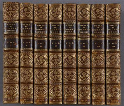 Appraisal: BURNS ROBERT WORKS LONDON VOLS MO brown calf Gilt spines