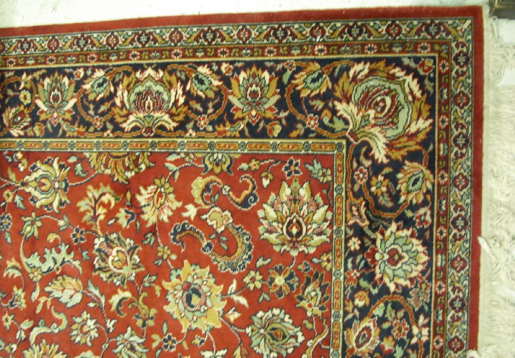 Appraisal: Belgian 'Persian' style wool carpet with multiple foliate borders upon