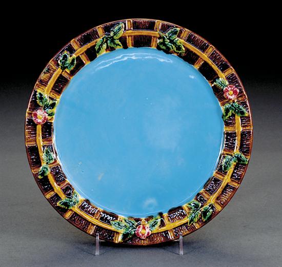 Appraisal: Majolica cheese plate