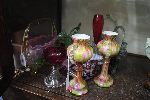 Appraisal: A LATE TH CENTURY AND LATER COLOURED GLASS to include