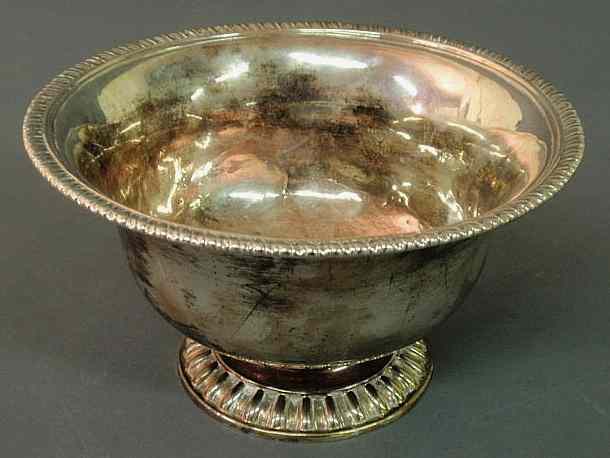 Appraisal: George II English silver waste bowl by Charles Wright and